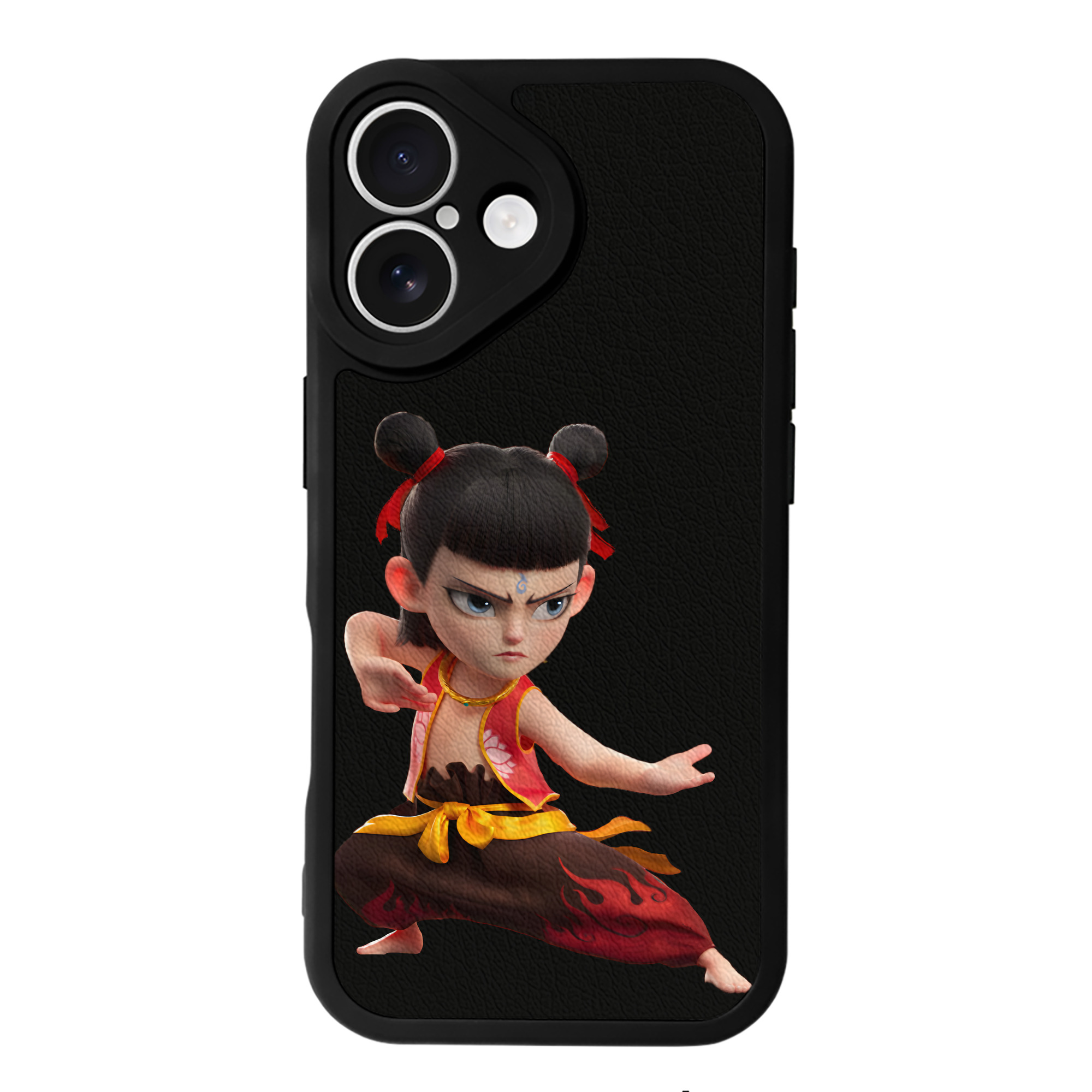 （画像用） Ne Zha 2 ナタ 魔童の大暴れ 【iPhone 16シリーズ対応】シリコンスマホケース（レザー調） 材質：シリコン